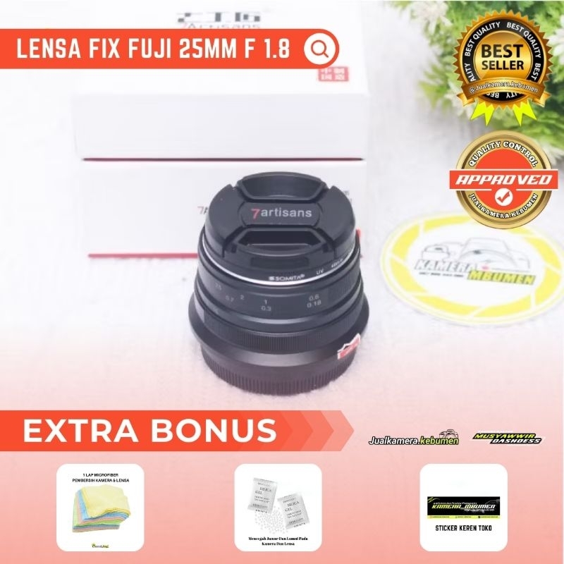 LENSA FIX 7ARTISAN 25MM F 1.8 FOR MIRRORLESS FUJIFILM HASIL BOKEH