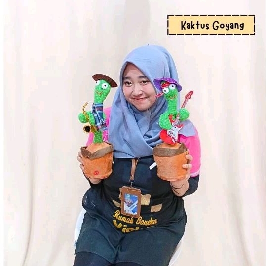 Mainan Kaktus Goyang/Kaktus Record/Mainan Kaktus/Mainan Anak/Mainan Lucu/Mainan Menirukan Suara/Kakt