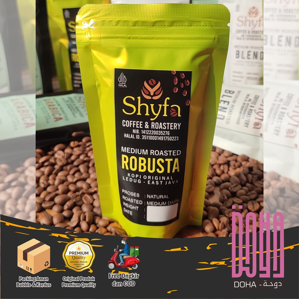 

Kopi Medium Roasted Robusta Original Shyfa Biji Kopi Ledug Jawa Timur