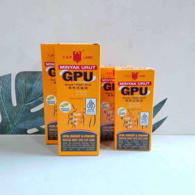 Minyak urut GPU 60ml / GPU 60ml / Minyak urut / GPU 30ml