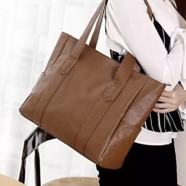 BESTPROMO TAS ToteBag Wanita Zeara ( COD) Tas Bahu Wanita Kulit Kapasitas Besar Tote Bag Kulit