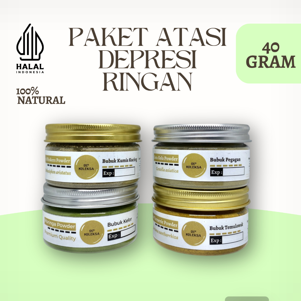 

Paket Suplemen Atasi Depresi Ringan dan Kecemasan Bubuk Natural