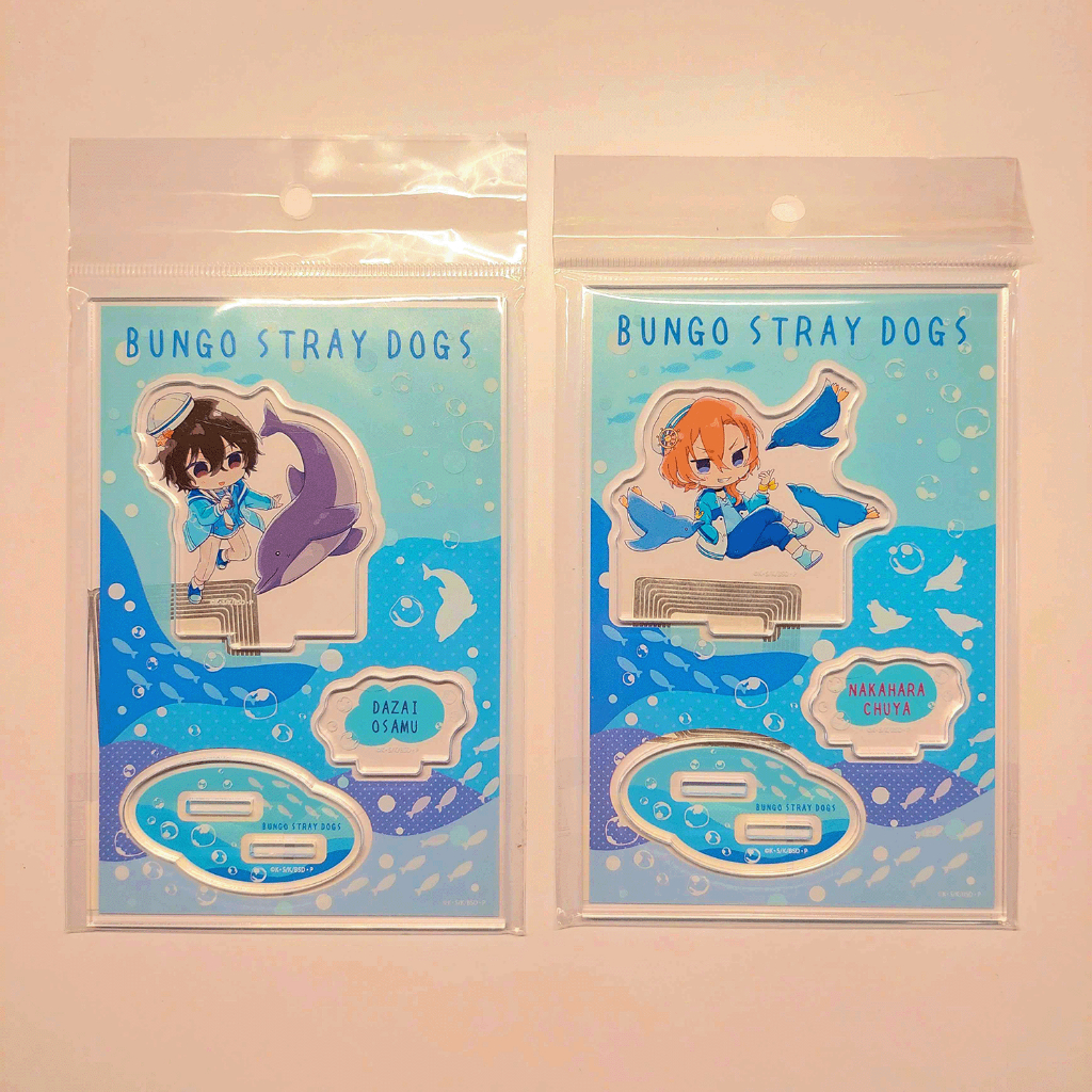 [ OFFICIAL ] BSD Bungo Stray Dogs Sketchu Aquarium Acrylic Stand Jr. - Dazai, Chuuya Soukoku (NEW & 