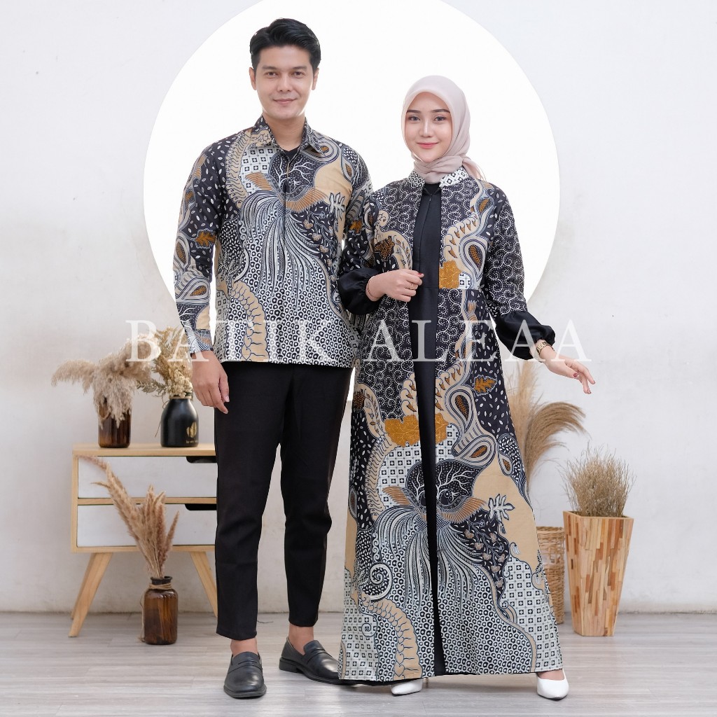 Couple Gamis Batik Katun Halus Cendrawasih S-5L