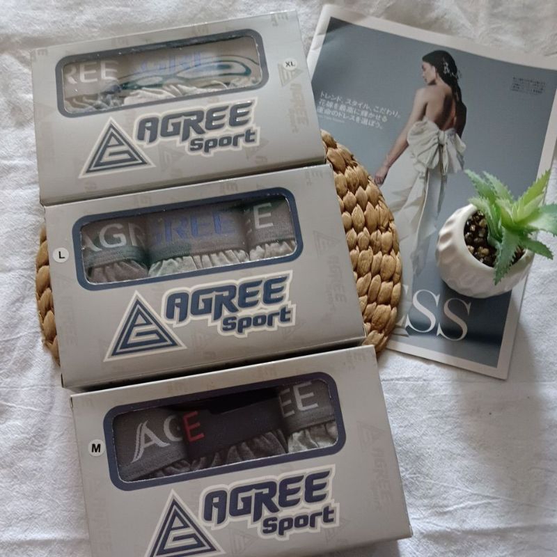 AGREE SPORT 1 BOX (3pcs) CD CELANA DALAM PRIA AGREE 2330