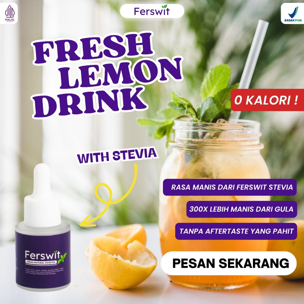 

Pemanis Alami Stevia Untuk Fresh Lemon Drink 0 Gula Merk Ferswit