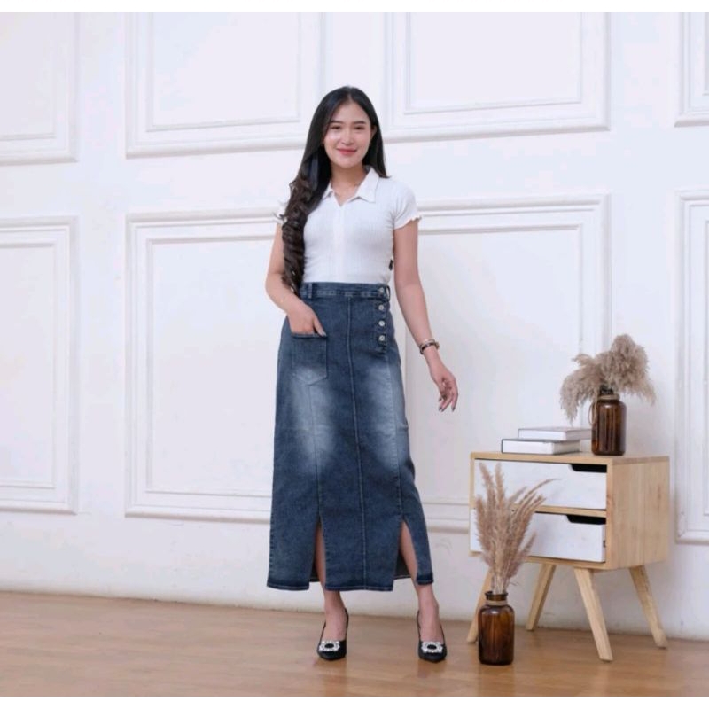 Rok jeans korea style