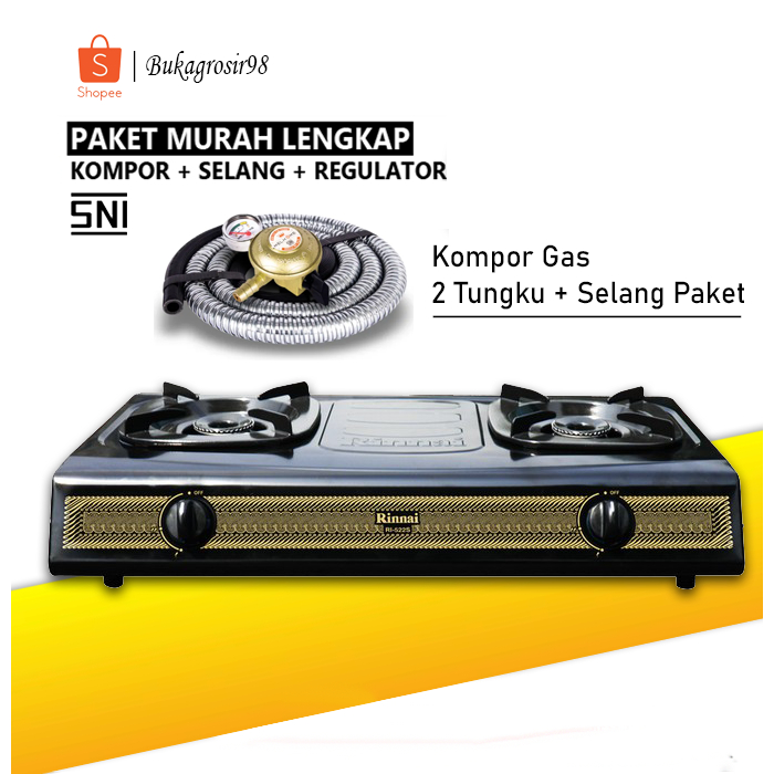 Rinnai RI-522S Kompor Gas 2 Tungku Rinnai RI 522 S