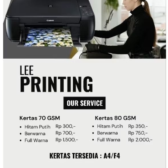 

Jasa Printing Instan Palembang / Print Murah Palembang (75 GSM)
