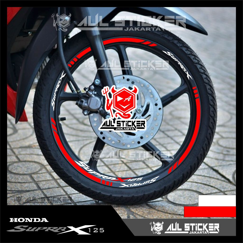 Sticker velg SUPRA X 125 DEPAN BELAKANG