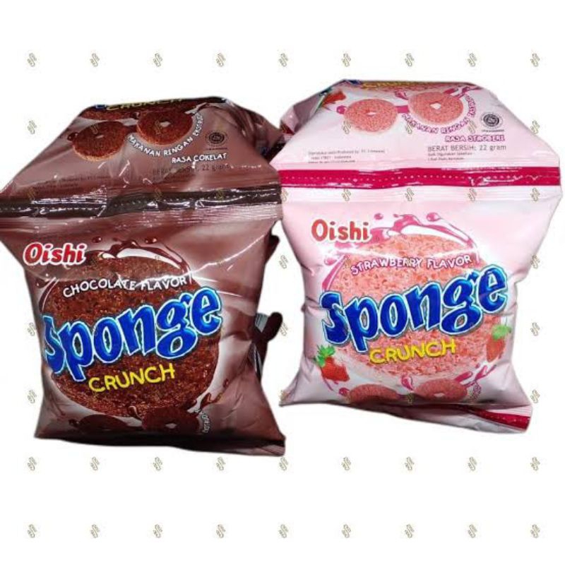 

Oishi sponge crunch Isi 10 bngks berat 9gr