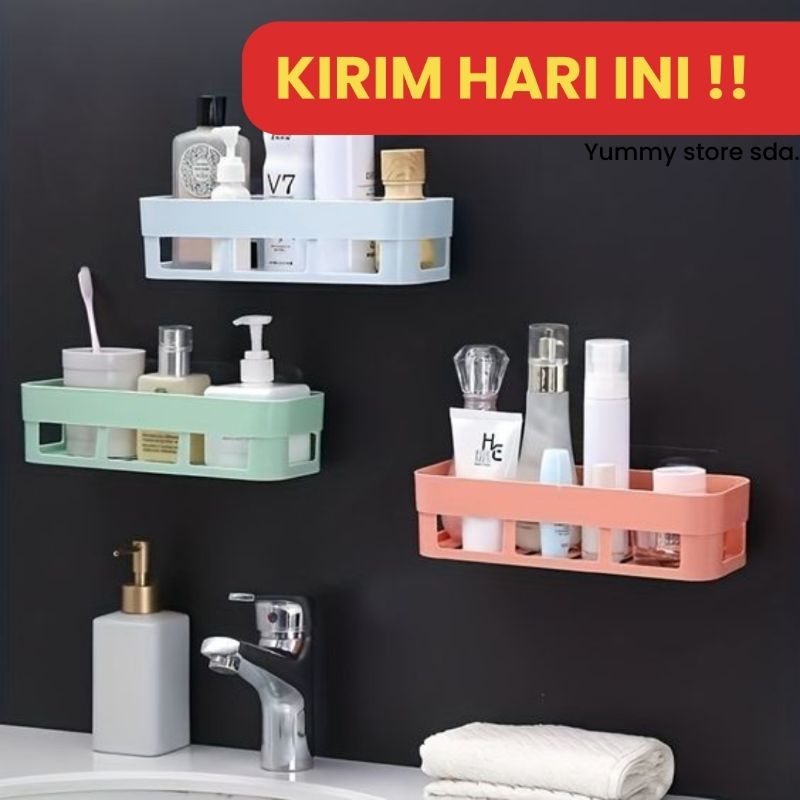 RAK PLASTIK KAMAR MANDI TEMPEL KUAT ELEGAN