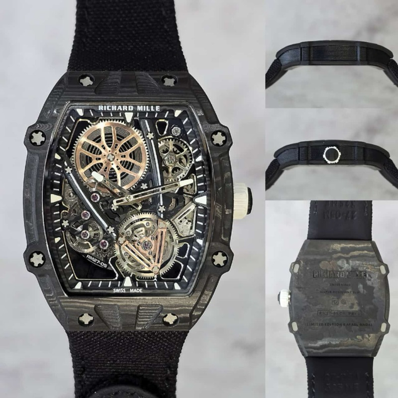 JAM TANGAN RICHARD MILLE RM27-05 RAFA ULTRA THIN CARBON AUTOMATIC SWISS 40mm #Jamtanganpria #Jamtang