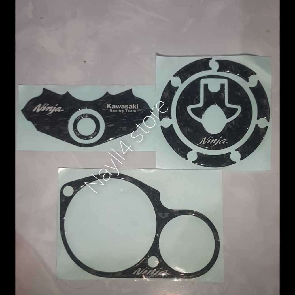 Emblem Stiker Timbul Karbon Forged Ninja RR/Stiker Variasi Ninja RR