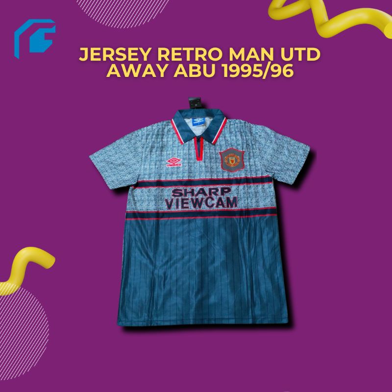 BAJU BOLA RETRO MANCHESTER UNITED AWAY ABU 1995/96