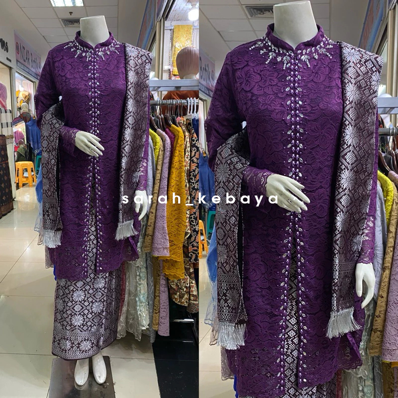 Kebaya Brukat Payet Hana / Kebaya Modern / Kebaya Kondanga / Kebaya Ibu Besan