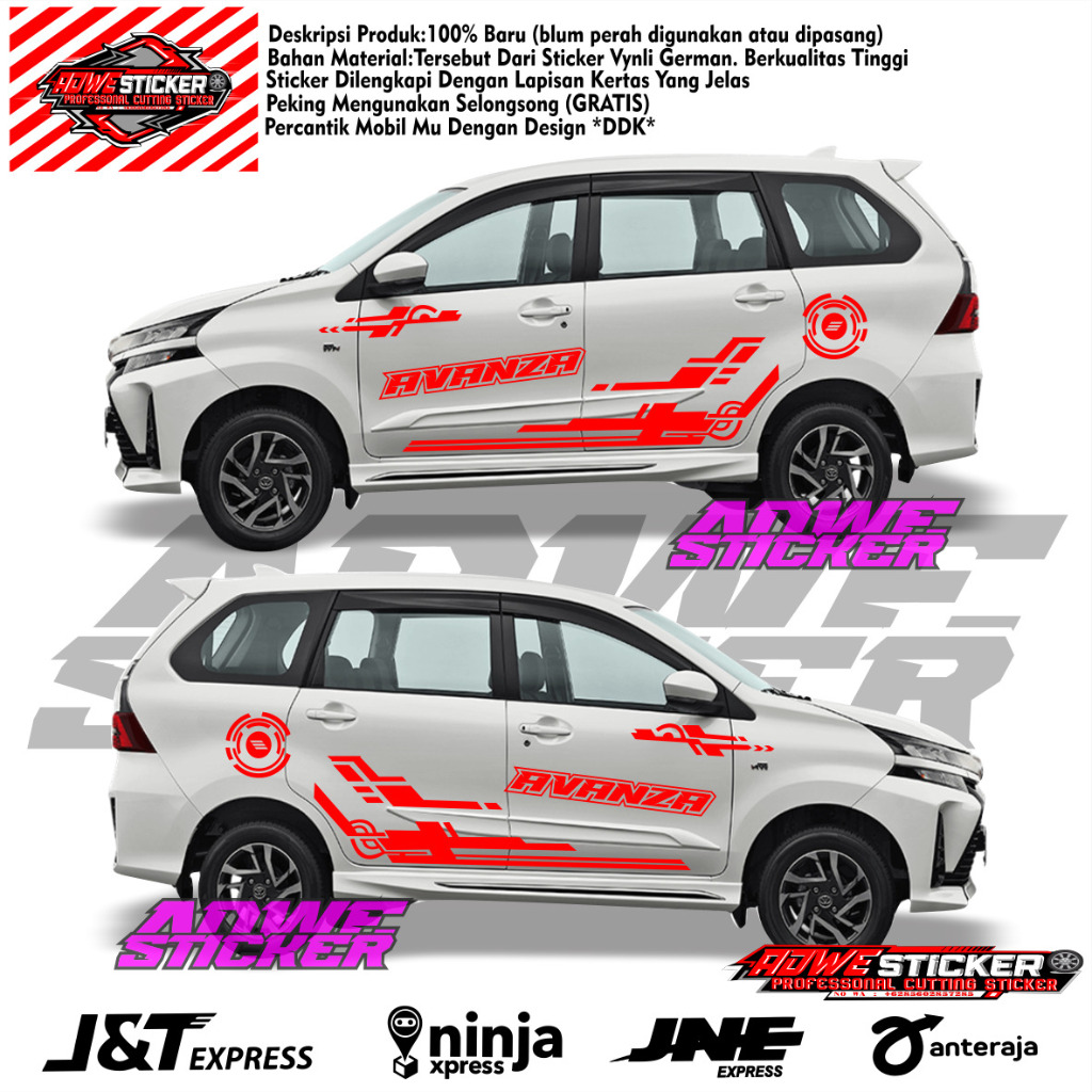 Stiker sticker mobil avanza | stiker list body mobil avanza xenia terlaris