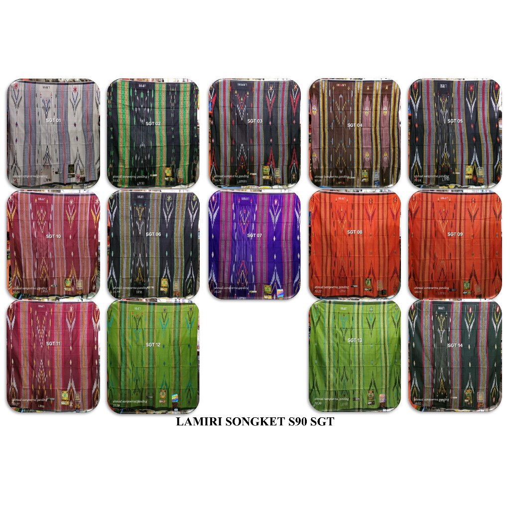 Sarung lamiri S90 SGT full sutra motif songket gunung