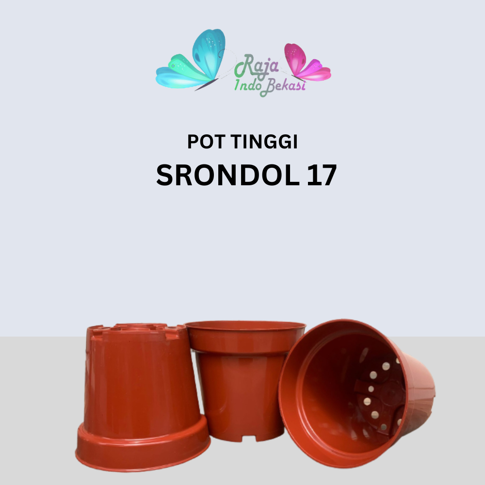 Pot Tinggi Srondol 17 Merah BataTerracota Terracotta Merah Coklat Mirip Pot Usa Eiffel Effiel 20 25 