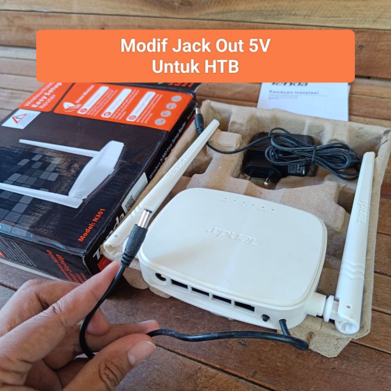 Tenda N301 Modif Jack Out 5V untuk Power HTB (Eks Migrasi)