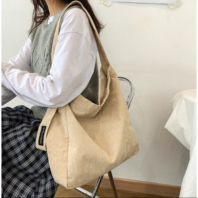 Tas Corduroy Besar Tas Selempang Wanita Tas Selempang Pria Tas Slingbag Pria Wanita Cowok Kanvas