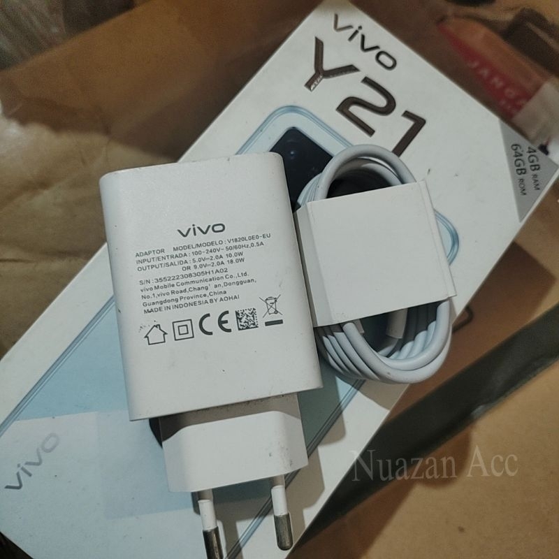 Charger Vivo Y21, Y21s, Y21t. Original 100% Vivo 18W