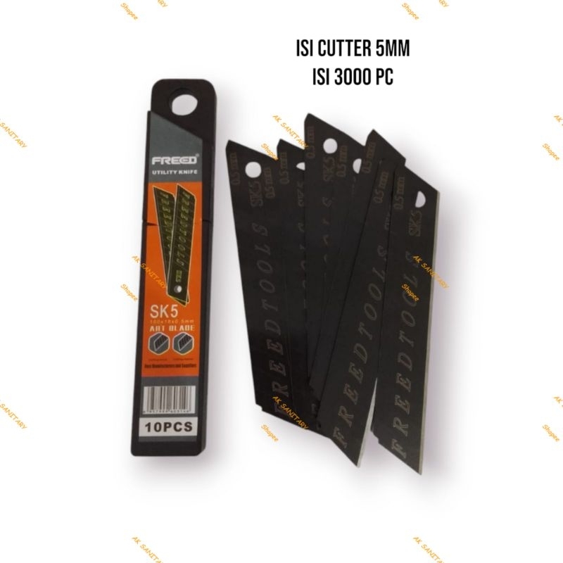 

FREED Isi Cutter Set 1 Tube 10Pcs Besar / Refill Isi Cutter Besar / Refil Pisau Kater