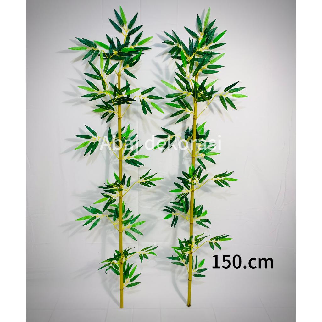 Batang Bambu Partisi 150cm Penyekat Pembatas Hiasan Dekorasi Rumah Bambu Cendani Kuning Asli