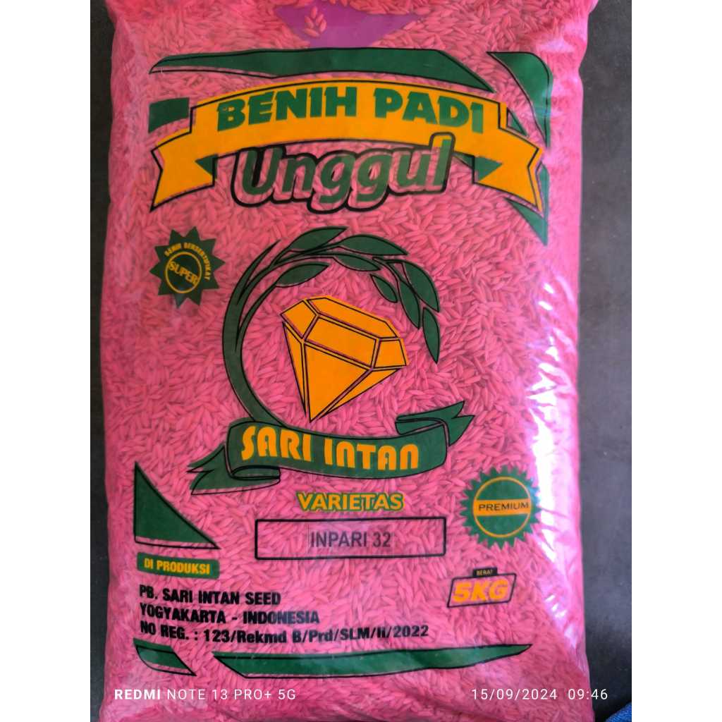 BIBIT BENIH PADI VARIETAS MEKONGGA JUMBO ORIGINAL SARI INTAN 25 KG