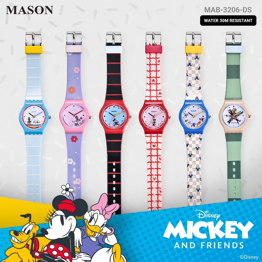 Jam Tangan Anak-Anak Unisex  MASON 3206 DISNEY MICKEY ANALOG Original