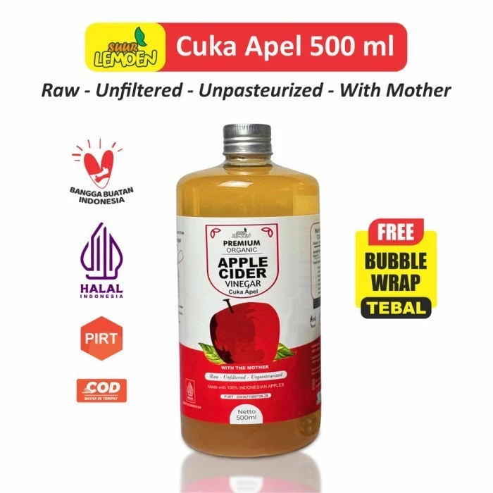 

Best Seller Cuka Apel Organik 500ML - 200ML Apple Cider Vinegar Premium With The Mother _ LV