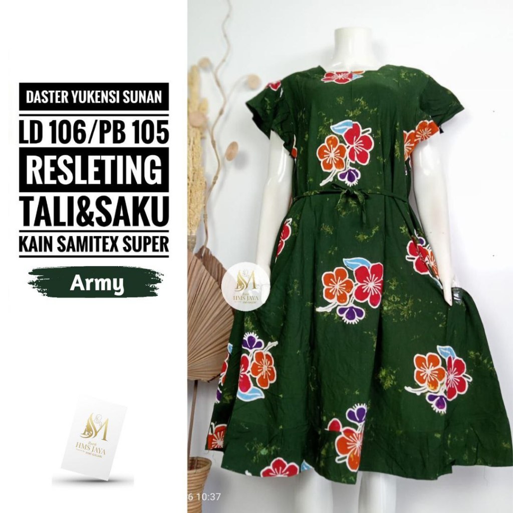 Daster Yukensi Sunan / Dress Batik Cantik Adem Nyaman Tebal Seksi Kekinian Trendy / Batik Cap