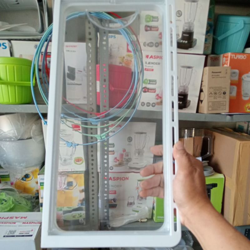 TUTUP PINTU FREEZER KULKAS MASPION URG168LE ASLI KUALITAS TERBAIK PASTI PRESISI