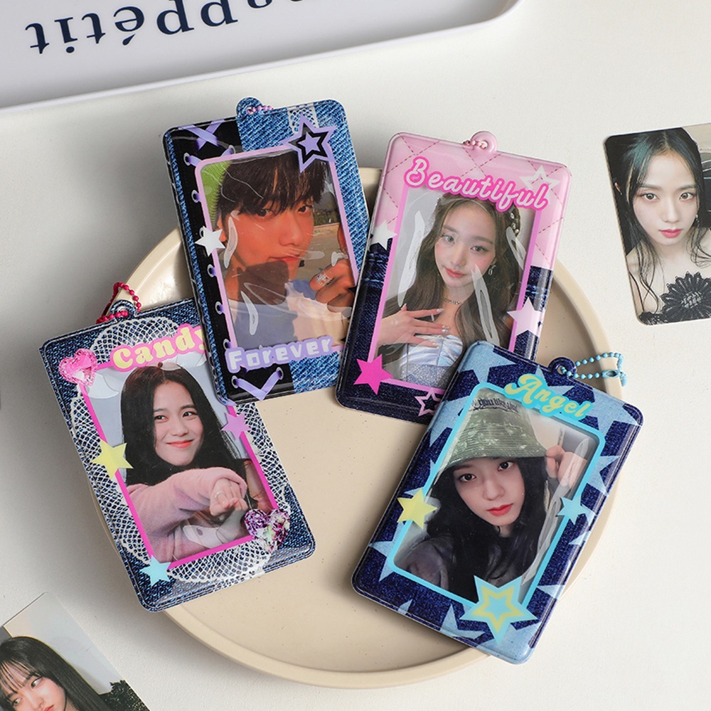 CAHOLKU Retro Denim Photocard Holder PVC