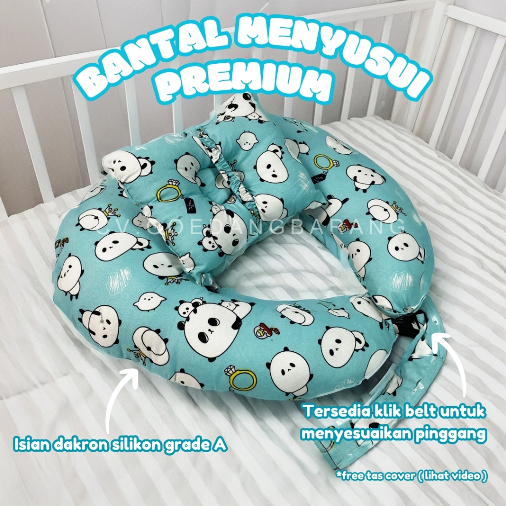 Bantal Menyusui Jumbo Free Bantal Tangan Bantal Menyusui Dilengkapi Belt Bantal Menyusui Free Tas