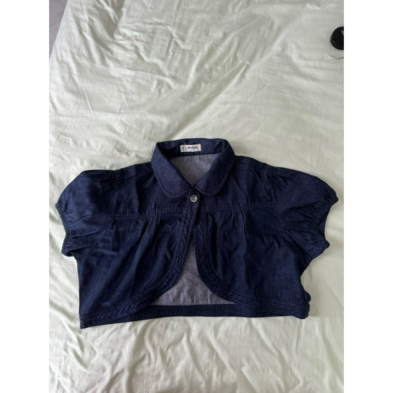 Atasan NEVADA Rompi Jaket Jeans Navy Wanita OBRAL SALE