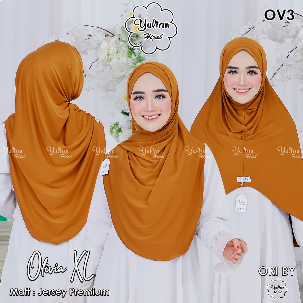 Yulian - Hijab Instan Olivia Non Pet Jersey Zoya Size XL Syari Kerudung Malay