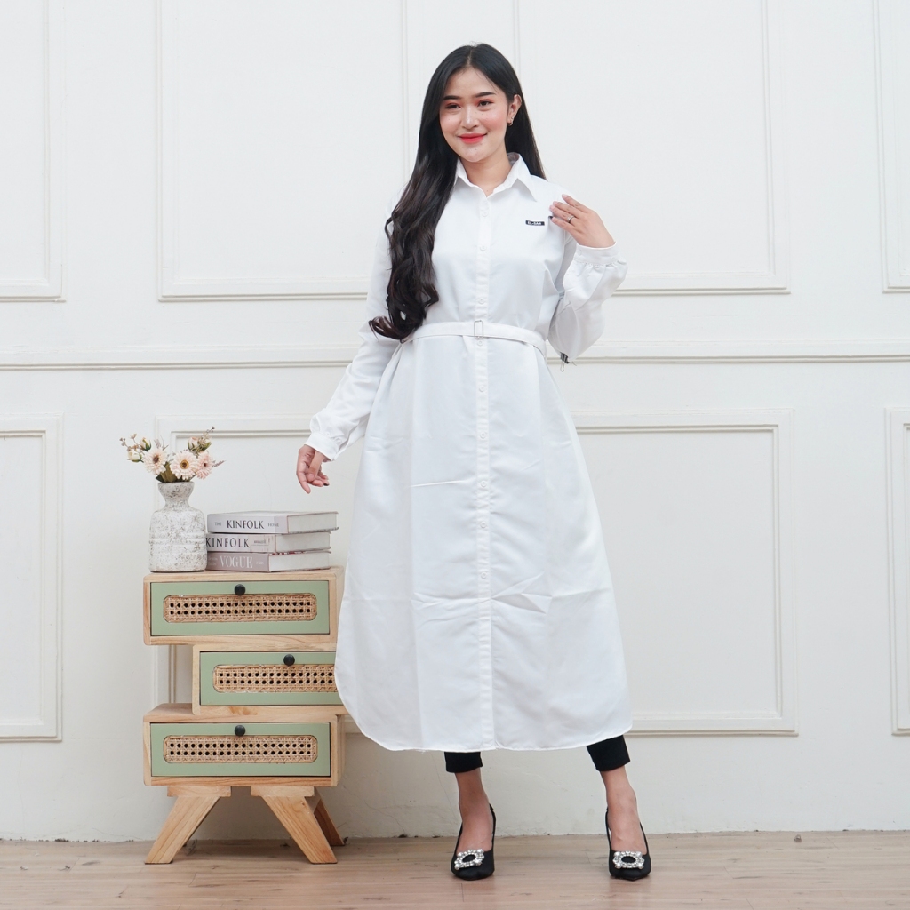 Midi Dress Toyobo Premium Wanita Casual Polos Busui Trend Terbaru