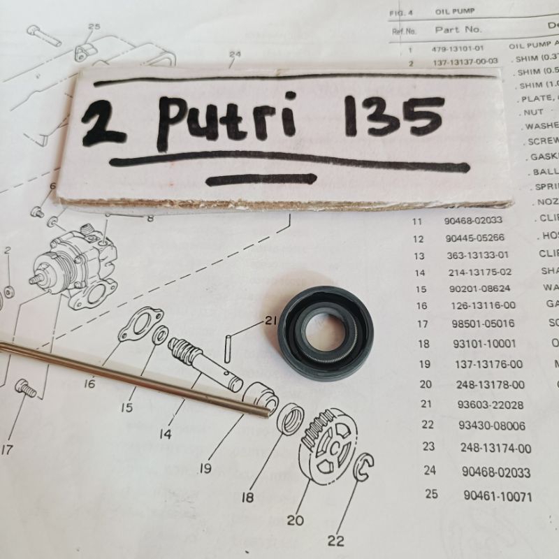 seal as pompa oli RX-King new , RX king master (10 21 5) original lospack
