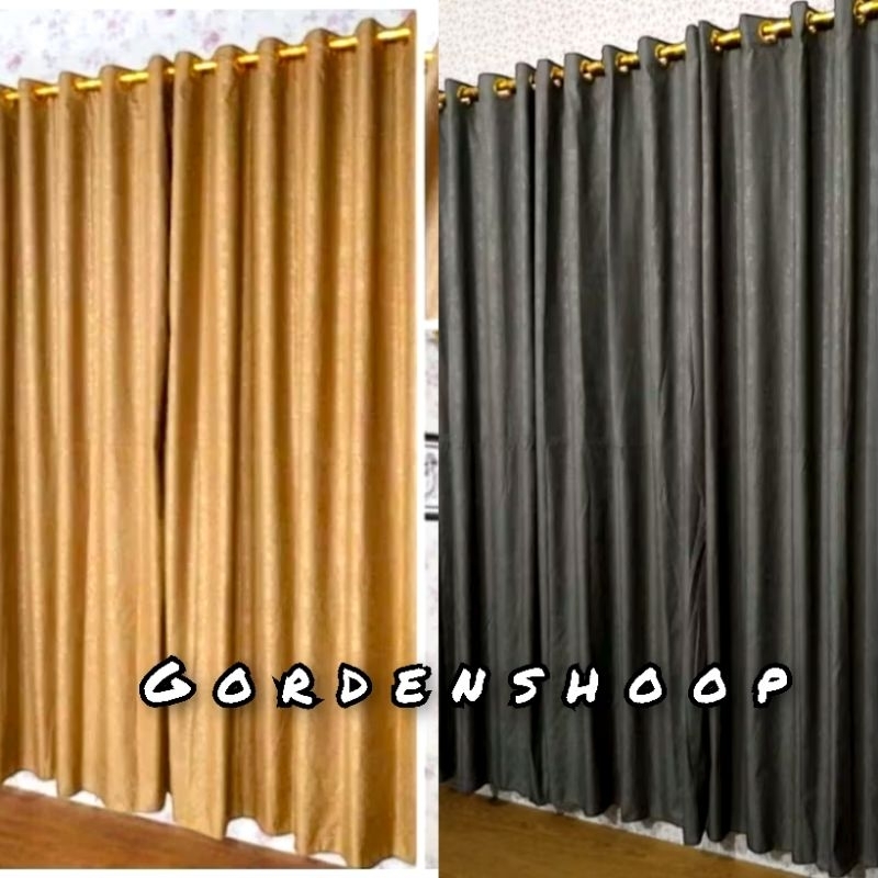 Gorden pendek jendela minimalis polos Gorden pendek kamar pintu Gorden model cincin ring