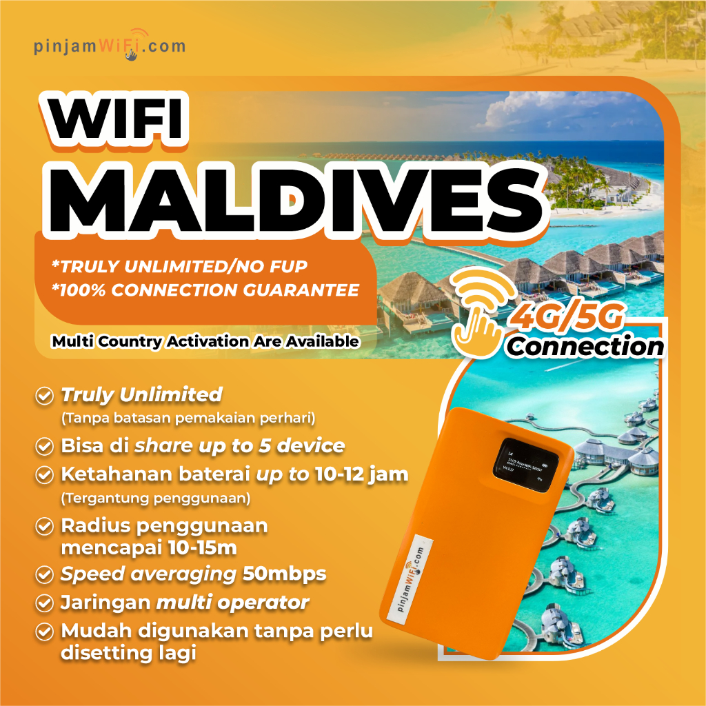 Pinjam Wifi Sewa Modem Portable Maldives Truly Unlimited No Fup Daily