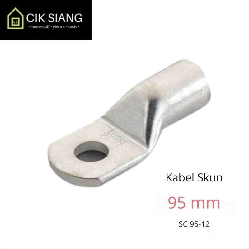 Kabel Skun 95mm Sepatu Cable Lugs 95 mm SC 95-12 Chrome Schoen SC95-12