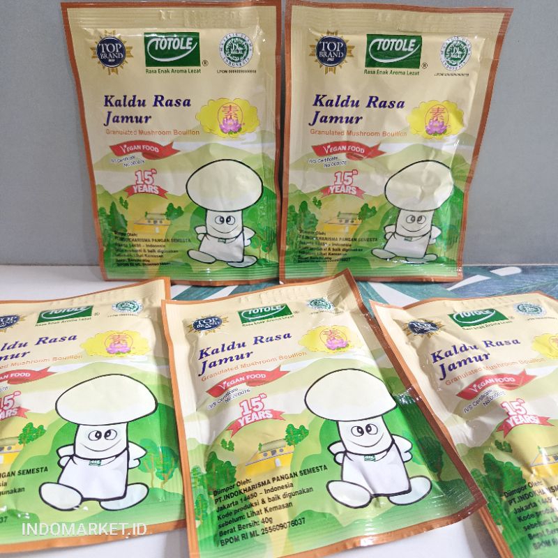 

INDOMARKET.ID / Totole kaldu rasa jamur 40g/Totole/Totole kaldu jamur/Penyedap rasa