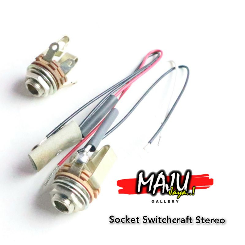 socket jack stereo output gitar dan bass switchcraft USA original
