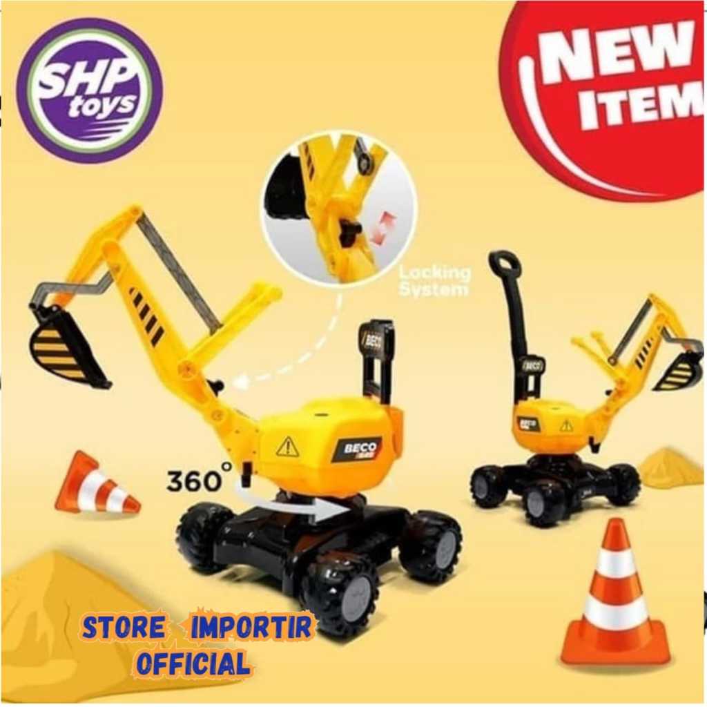 UKURAN BESAR | Mainan Anak Excavator Bisa Dinaiki SHP YTX 649 Mainan Beco Besar Rotasi 360 | Mainan 