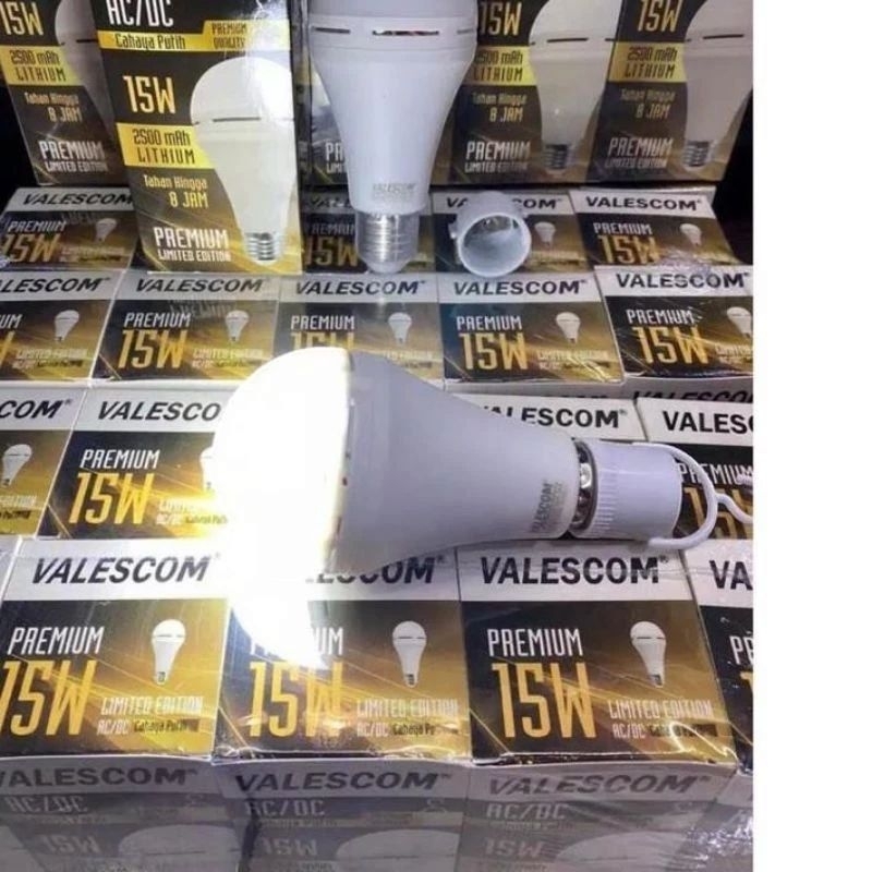 Lampu Led Valescom Emergency 15 Wat / Bohlam Magic Tahan 8 Jam