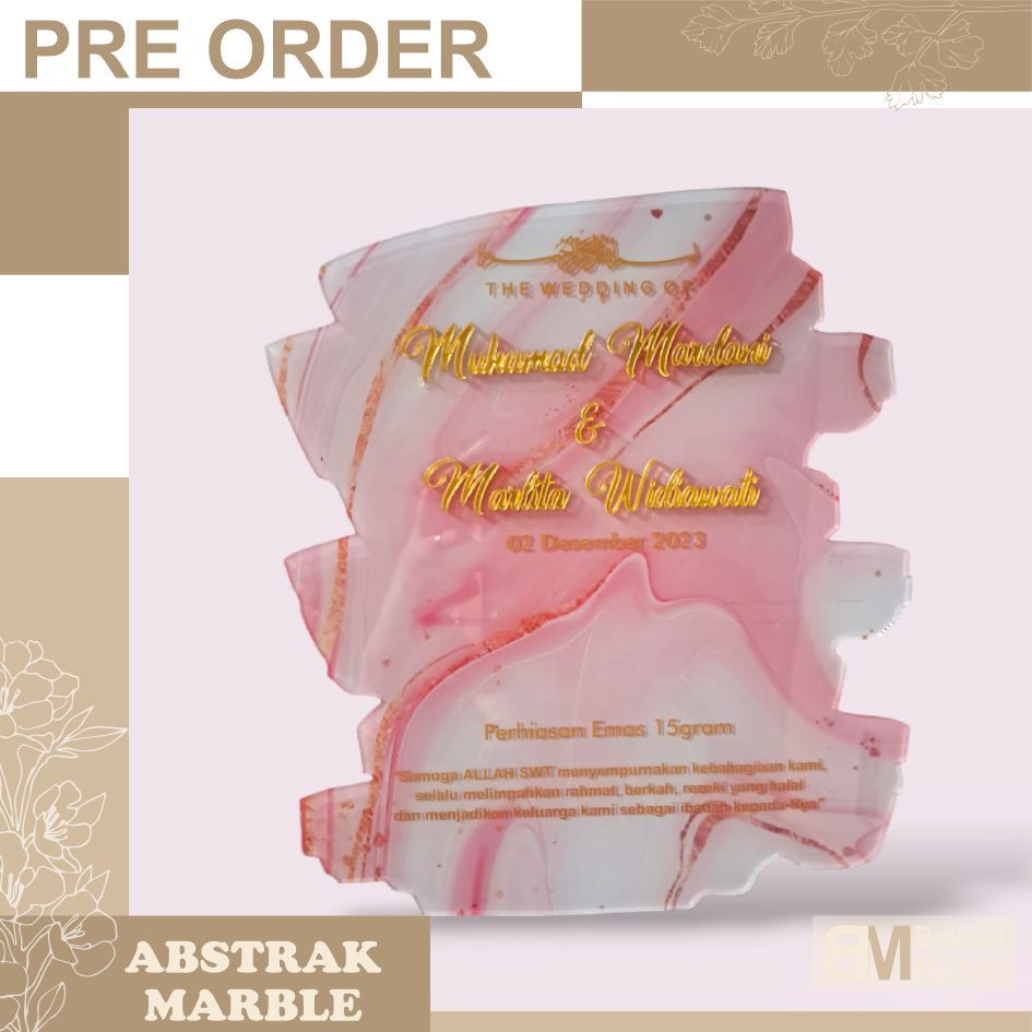 PRINT UV AKRILIK BRUSH ABSTRAK ISIAN MAHAR