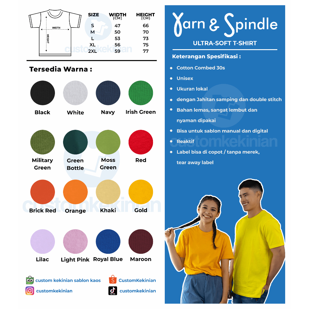 Yarn & Spindle Ultrasoft Premium - Cotton Combed 24s - Unisex