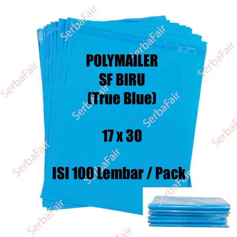 

Polymailer SF Biru 17x30 / Poly Color Amplop Lem Seal True Blue Color / ISI 100 Lembar