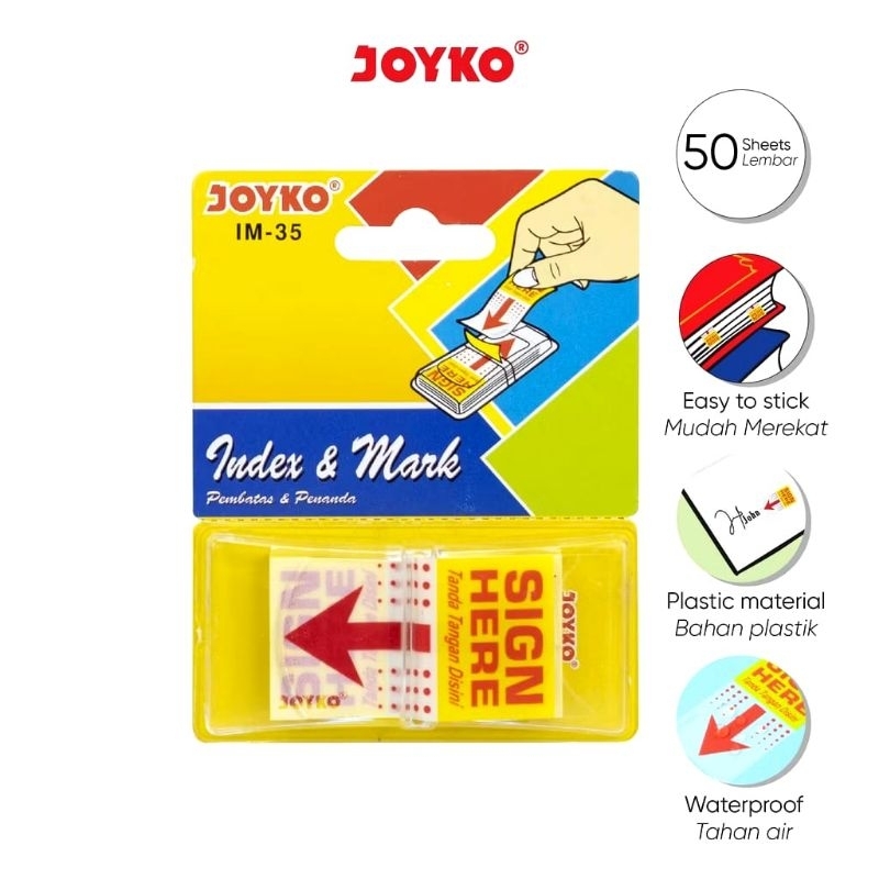 

memo tempel stick note tulisan sign here IM 35